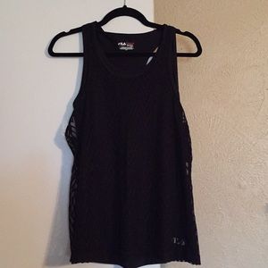 Fila new black tie style top